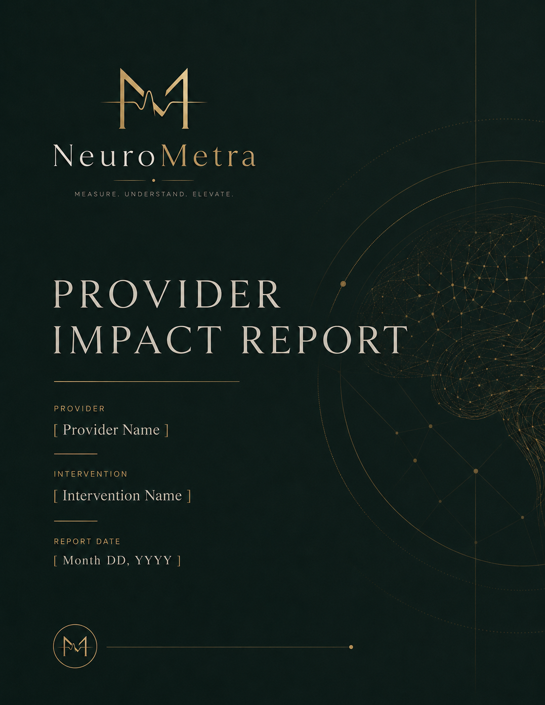 NeuroMetra provider impact report preview